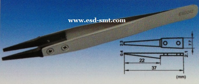 ESD Changeable Head S/Steel Tweezer ESD-242