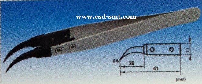 ESD Changeable Head S/Steel Tweezer ESD-7A